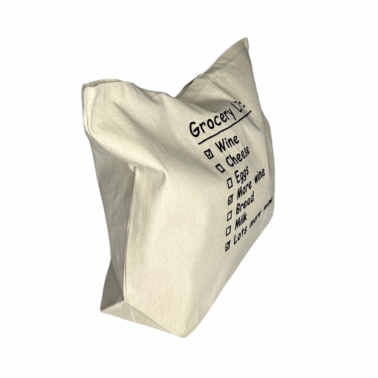 Wine Grocery List Tote