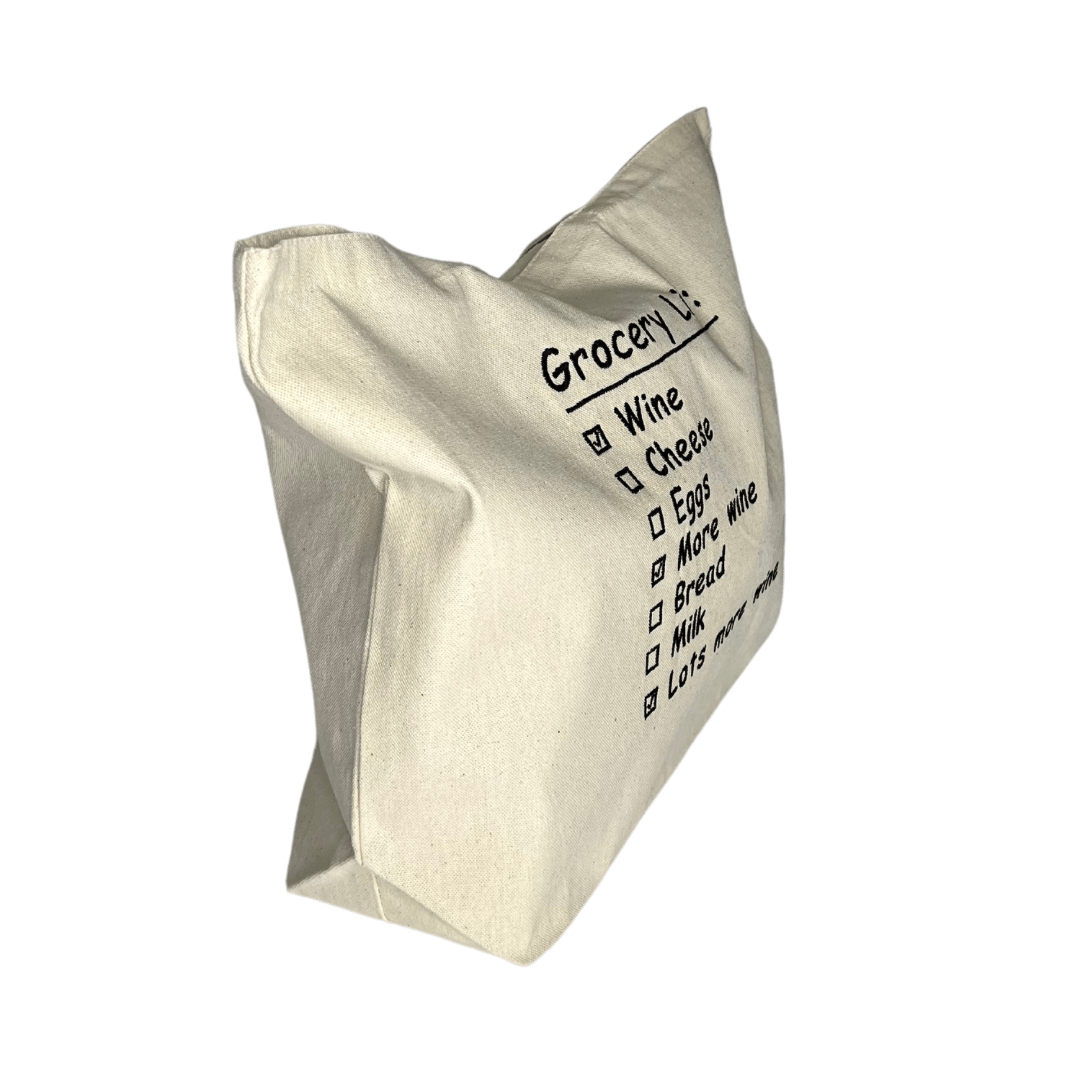 Wine Grocery List Tote